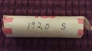 1920-S Wheat Penny Roll
