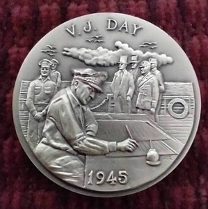 Beautiful Longines VJ Day Sterling Medallion