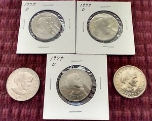 (5) Susan B. Anthony $1 Coins