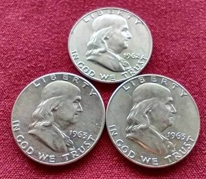 (3) Franklin Half Dollars