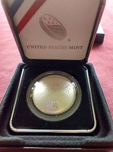 2014 Proof Baseball Hall of Fame Silver Dollar