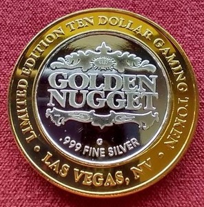 Golden Nugget Las Vegas $10 Silver Strike Gaming Token
