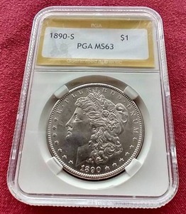 1890-S Morgan Dollar - PGA MS63