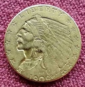 1909 Indian Head $2.5 Gold Coin