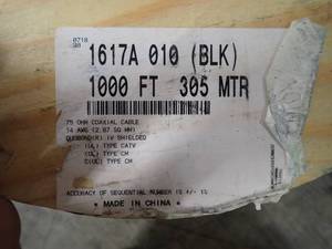 Spool of Belden Wire  See label in photos&nbsp&nbsp New in plastic