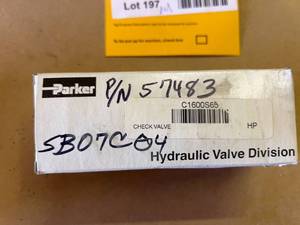 lot 7197 image: Parker Hydraulic Check Valve