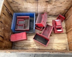lot 5034 image: Parts Storage Bins, Two Pallets