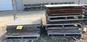 lot 9269 image: Metal Covered Wood Pieces