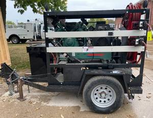 lot 1262 image: Trailered Engine Powered Air Compressor