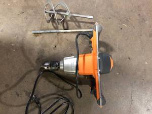 lot 8 image: RIDGID Single-Paddle Mixer  Customer Returns See Pictures