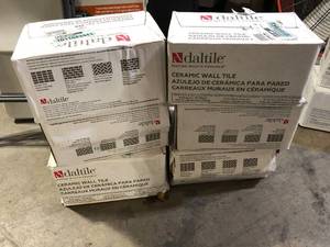 lot 33 image: 6 Boxes of Daltile LuxeCraft Daydream 3 in. x 12 in. Glazed Ceramic Wall Tile (11.52 sq. ft.case)   Customer Returns See Pictures
