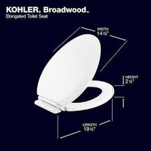 lot 46 image: Lot of  KOHLER Broadwood Elongated Closed Front Toilet Seat in White   Customer Returns See Pictures