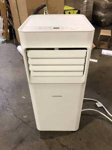 lot 16 image: Vissani 5,000 BTU 115-Volt Portable Air Conditioner for 150 sq. ft. Rooms with Dehumidifier and Remote in White Customer Returns See Pictures
