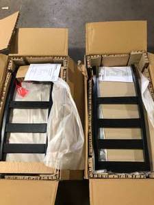 lot 9 image: StyleWell Black Wood Dining Chair with Ladder Back (Set of 2) (17.72 in. W x 36.77 in. H) Customer Returns See Pictures