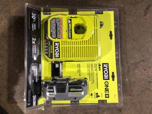 lot 29 image: RYOBI ONE 18V HIGH PERFORMANCE Starter Kit with 4.0 Ah Battery and Charger    Customer Returns See Pictures