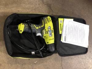 lot 30 image: RYOBI 5.5 Amp Corded 38 in. Variable Speed Compact DrillDriver with Bag Customer Returns See Pictures