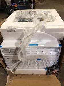 lot 36 image: GE 13,500 BTU 115V Window Air Conditioner Cools 700 Sq. Ft. with Inverter, Wi-Fi, Remote and Quiet in White Customer Returns See Pictures