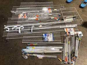lot 31 image: Lot  of Assorted Closet Wire racking- Racks  Shelves Various Models and Conditions Customer Returns See Pictures