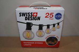 lot 40 image: Swiss Design 25 Outdoor String Light Set
