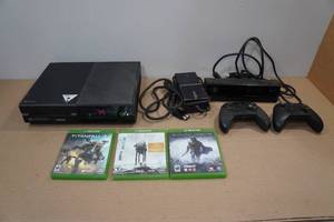 lot 118 image: Microsoft XBOX One Gaming Console with Games and Controllers
