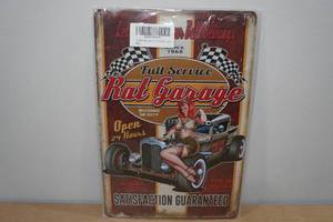 lot 226 image: Metal Rat Garage Sign