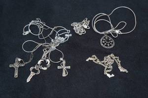lot 235 image: Sterling Silver Necklaces