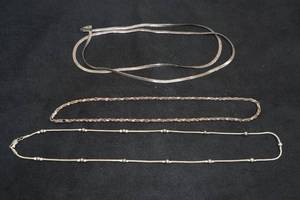 lot 236 image: Sterling Silver Necklaces