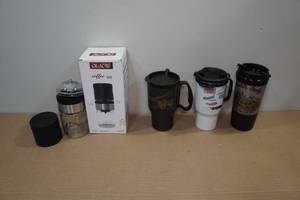 lot 274 image: Travel Coffee Mugs with Coffee Grinder
