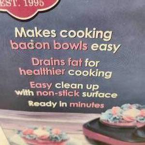 lot 10 image: New Electric Bacon Bowl Cook Perfect Crisp Bacon Bowls In Minutes