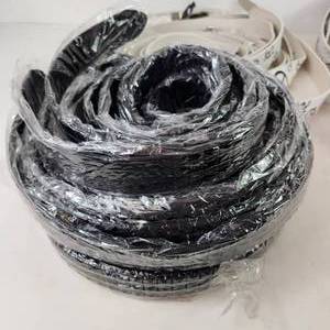 lot 19 image: Large Lot Of Belts Black White Route 66 Stars and Peace Signs New Various Sizes
