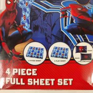 lot 23 image: Spiderman Homecoming 4 Piece Full Sheet Set NEW