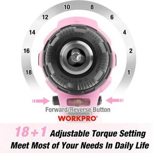 lot 30 image: WORKPRO 12V Pink Cordless Drill Driver and Home Tool Kit, Hand Tool Set for DIY