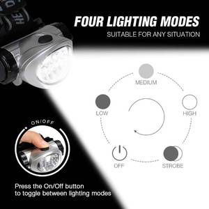 lot 39 image: EverBrite 5-Pack LED Headlamp, 4 Lighting Modes, Pivoting Head with Adjustable Headband