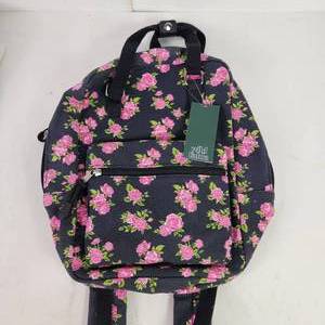 lot 49 image: Lot Of Two Back Packs Wild Fable Small Floral And BluePink Standard Size With Small Matching Bag NEW