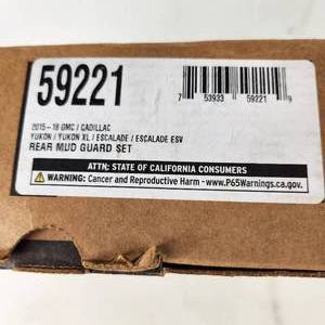 lot 54 image: New Open Box Husky Rear Mud Guards 59221 2015 YukonYukon XLEscaladeEscalade ESV