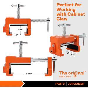 lot 33 image: PONY 4-Pack Cabinet Clamps, Cabinet Claw, Face Frame Clamps for Installing Cabinets