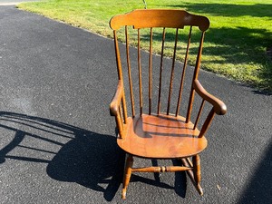 Vintage Wood Rocking Chair Measuring 28 x 24 x 42