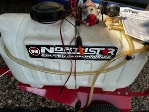 North Star Tow Behind Trailer Boom Broadcast and Spot Sprayer - 31 Gallon Capacity Estimated Value $250-350