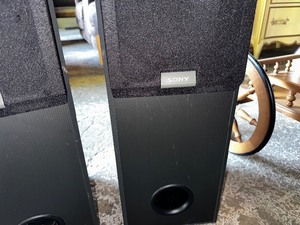 Sony Tower Speakers Model SS-MF400H. Measuring 8.75 x 9.75 x 33.5