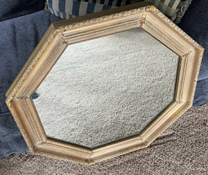 Vintage Mid Century Modern Octagon Mirror Measuring 30 wide. 2.5 deep