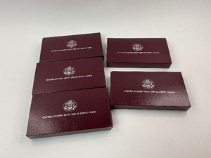 lot 33 image: 5x 1988 Proof Olympic Commemorative Silver Dollars