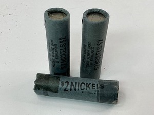 lot 91 image: 3x 1962 BU Solid Date Nickel Rolls