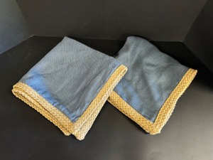 lot 71 image: New Threshold Blue Linen with Braided Trim Matching Pillow Sham Covers