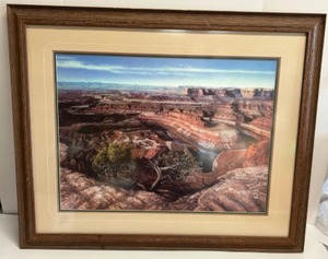lot 75 image: Framed DEAD HORSE POINT - Grand Canyon Signed by Richard Winship Photo Print