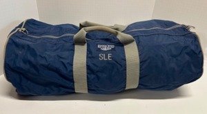 lot 77 image: Vintage 90s LANDS END Lighthouse Duffle Bag Blue Canvas Monogrammed SLE