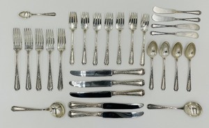 lot 10 image: STERLING SILVER Silverware Pieces - Louis XIV Pattern, Towle - Quantity 28