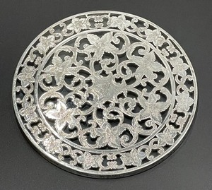 lot 160 image: Fancy Trivet of Silver and Glass