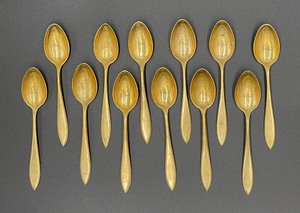 lot 161 image: Delightful DIRIGOLD Dirilyte Spoons - Qty 12