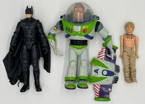 lot 174 image: Action Figure Buddies Batman - Buzz Lightyear - young Anakin Skywalker