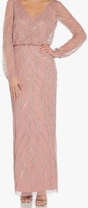 lot 183 image: Formal Floor-length ADRIANNA PAPELL Gown - Elegant Long Dress - Beaded Blush Color
